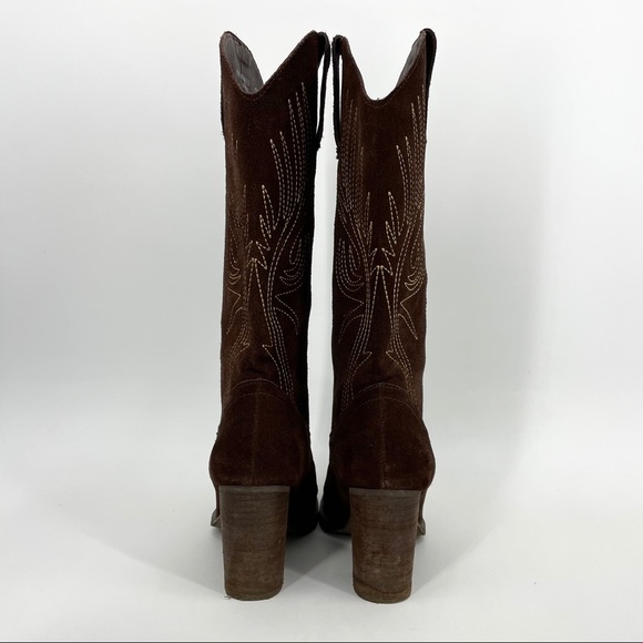 Very Volatile brown suede cowgirl style boots - Picture 6 of 14